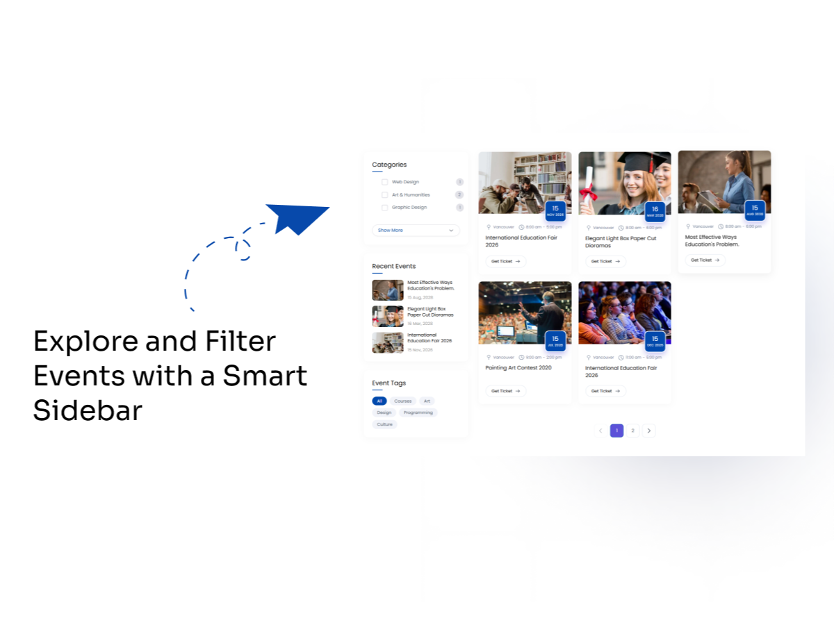 Event Sidebar Filters