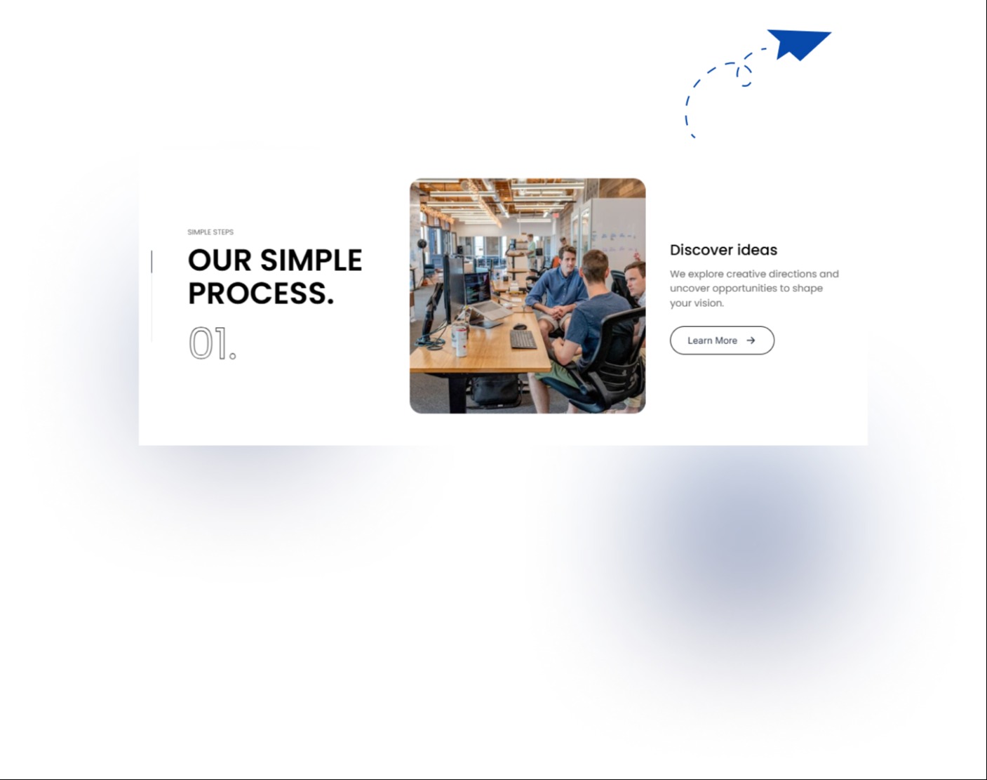 Interactive step-by-step content that updates smoothly as you scroll