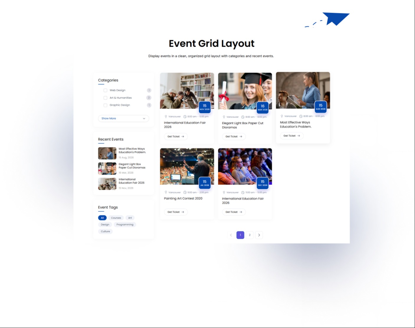 Explore Events in Grid View