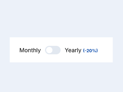 Flexible Monthly & Yearly Pricing Toggle