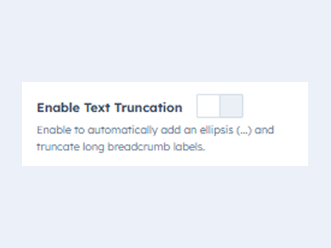 Enable / Disable Text Truncation