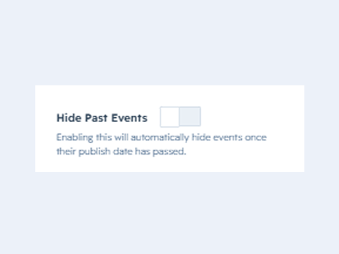 Automatically Hide Past Events