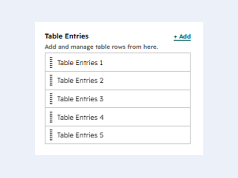Multiple Table Entries