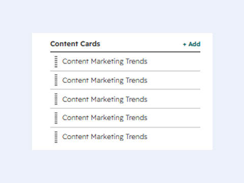 Add Multiple Content Cards