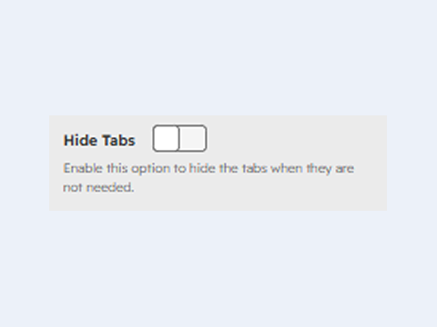 Hide Tabs Opitons