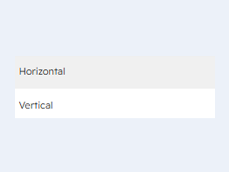 Horizontal and Vertical Slider Options