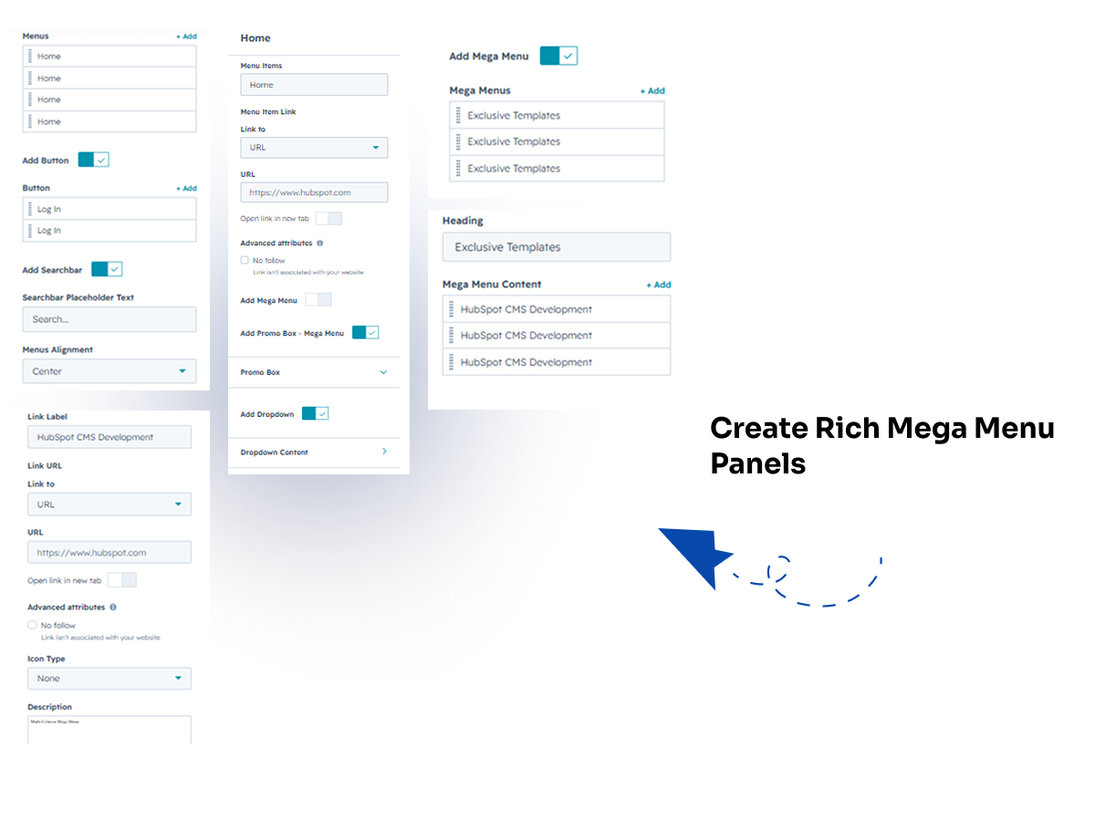 Create Rich Mega Menu Panels