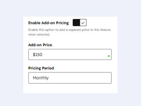 Plan-Based Add-on Pricing